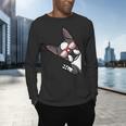 Boston Terrier Dog From Side Boston Bull Men's Long Sleeve T-Shirt, gift for family, gift for coworker