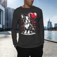 Boston Terrier Dog Valentine's Day Dog Owner Men's Long Sleeve T-Shirt, gift for family, gift for coworker