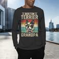 Boston Terrier Grandpa Dog Lover Father's Day Men's Long Sleeve T-Shirt, gift for family, gift for coworker