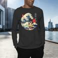 Boston Terrier Japanese Kanagawa Wave Surf Loyal Dog Men Women Kids Men's Long Sleeve T-Shirt, gift for family, gift for coworker