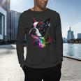 Boston Terrier Lovers Colorful Pop Art Boston Terrier Men's Long Sleeve T-Shirt, gift for family, gift for coworker