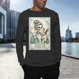 Boston Terrier Mom Skeleton Tarot Card Witch Vibes Dog Mom Men's Long Sleeve T-Shirt, gift for family, gift for coworker