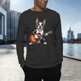 Boston Terrier Playing Guitar Boston Terrier Men's Long Sleeve T-Shirt, gift for family, gift for coworker