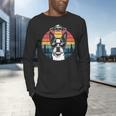 Boston Terrier UFO Alien Boston Terrier Dog Mom Dad Men's Long Sleeve T-Shirt, gift for family, gift for coworker