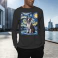 Boston Terrier Van Gogh Starry Night Men's Long Sleeve T-Shirt, gift for family, gift for coworker
