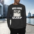 Cute Boston Terrier Need More Sleep Pajamas Nightgown Men's Long Sleeve T-Shirt, gift for family, gift for coworker