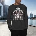 Cute Cartoon For Dog Owners Pet Team Boston Terrier Men's Long Sleeve T-Shirt, gift for family, gift for coworker
