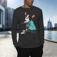Father's Day Gift Dog Dad Boston Terrier i Love Dad Tattoo Men's Long Sleeve T-Shirt, gift for family, gift for coworker