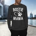 Fun Bostie Mama Dog Lover Apparel Boston Terrier Mom Men's Long Sleeve T-Shirt, gift for family, gift for coworker
