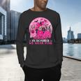 Ghost And Witch Boston Terrier Dog In October We Wear Pink Men's Long Sleeve T-Shirt, gift for family, gift for coworker