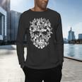 Halloween Costume Skull Boston Terrier Dog Lover Men's Long Sleeve T-Shirt, gift for family, gift for coworker