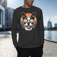 Retro Sunset Sunglasses Boston Terrier Boston Bull Bostie Men's Long Sleeve T-Shirt, gift for family, gift for coworker
