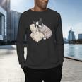 Sleepy Boston Terrier Pajama Men Women Kids Men's Long Sleeve T-Shirt, gift for family, gift for coworker