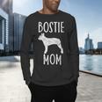 Vintage Boston Terrier Mom Dog Owner Bostie Mother Men's Long Sleeve T-Shirt, gift for family, gift for coworker