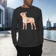 Vintage Floral Boston Terrier For Dog Lover Men's Long Sleeve T-Shirt, gift for family, gift for coworker