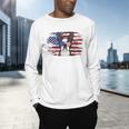 Boston Terrier Dad American Flag 4th Of July Dog Fathers Day Men's Long Sleeve T-Shirt, gift for family, gift for coworker