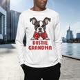 Boston Terrier Grandma Dog Lovers Puppy Bostie Owner Men's Long Sleeve T-Shirt, gift for family, gift for coworker