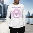 Boston Terrier Mama Cute Rainbow Paw Heart Shape Men's Long Sleeve T-Shirt, gift for family, gift for coworker
