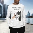 Boston Terrier Mom Dogs Mum Woman Men's Long Sleeve T-Shirt, gift for family, gift for coworker