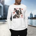 Boston Terrier Is My Valentine Cute Pet Dog Owner Valentine Men's Long Sleeve T-Shirt, gift for family, gift for coworker