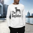 The Dogfather Boston Terrier Dog Funny Dog Gift T-Shirt For Men Women Girls Kids Men's Long Sleeve T-Shirt, gift for family, gift for coworker