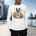 Halloween Boston Terrier Ghost Men's Long Sleeve T-Shirt, gift for family, gift for coworker