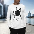 I Love My Boston Terrier Dog With Heart Men's Long Sleeve T-Shirt, gift for family, gift for coworker