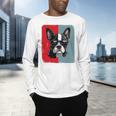 Retro Boston Terrier Dog Lover Bostie Mom Dad Dog Owner Men's Long Sleeve T-Shirt, gift for family, gift for coworker