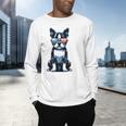 USA Flag Boston Terrier Best Dog Mom Ever 2025 Men's Long Sleeve T-Shirt, gift for family, gift for coworker
