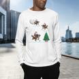 Xmas Lighting Tree Santa Riding Boston Terrier Christmas Men's Long Sleeve T-Shirt, gift for family, gift for coworker