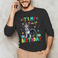 My Birthday Colorful Costume Boston Terrier Party Men's Long Sleeve T-Shirt, novelty gifts, funny gifts