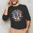 Boston Bull Terrier Men Boston Terrier Dog Dad Men's Long Sleeve T-Shirt, novelty gifts, funny gifts