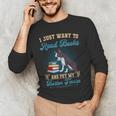 Boston Terrier American Gentleman Bibliophile Book Lover Men's Long Sleeve T-Shirt, novelty gifts, funny gifts