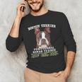 Boston Terrier Brindle Dog Professional Human Trainer Men's Long Sleeve T-Shirt, novelty gifts, funny gifts