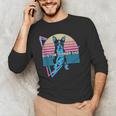 Boston Terrier Dad Retro Men's Long Sleeve T-Shirt, novelty gifts, funny gifts