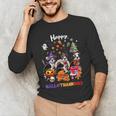 Boston Terrier Dog Christmas Happy Hallothankmas Halloween For Men Women Kids Men's Long Sleeve T-Shirt, novelty gifts, funny gifts
