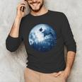 Boston Terrier Dog Moon Dog Mom Dad Women Men Dog Lovers Men's Long Sleeve T-Shirt, novelty gifts, funny gifts