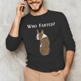 Boston Terrier Who Farted Men's Long Sleeve T-Shirt, novelty gifts, funny gifts