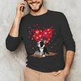 Boston Terrier Lover Heart Shape Boston Terrier Valentine Men's Long Sleeve T-Shirt, novelty gifts, funny gifts
