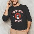 Boston Terrier Mom Dog Mother Men's Long Sleeve T-Shirt, novelty gifts, funny gifts