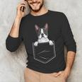 Boston Terrier In The Pocket Cute Boston Terrier Dog Lovers For Men Women Girls Kids Men's Long Sleeve T-Shirt, novelty gifts, funny gifts