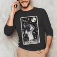 Boston Terrier Tarot Card Star With The Moon Men Women Kids Men's Long Sleeve T-Shirt, novelty gifts, funny gifts