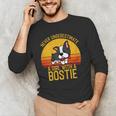 Boston Terrier Never Underestimate a Girl With a Bostie Men's Long Sleeve T-Shirt, novelty gifts, funny gifts