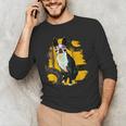 Boston Terrier s Mid-Century Modern Art s Street Grunge Men's Long Sleeve T-Shirt, novelty gifts, funny gifts