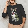 Camo Boston Terrier Pet Owner Camouflage Dog Lover Men's Long Sleeve T-Shirt, novelty gifts, funny gifts