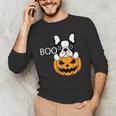 The Halloween Boston Terrier Men's Long Sleeve T-Shirt, novelty gifts, funny gifts