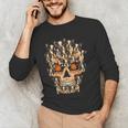 Halloween Costume Skull Boston Terrier Dog Lover For Men Women Kids Men's Long Sleeve T-Shirt, novelty gifts, funny gifts