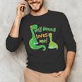 Kids My Nonna Loves Me Dinosaur Grandson Men's Long Sleeve T-Shirt, novelty gifts, funny gifts