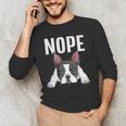 Nope Boston Terrier Puppy Dog Bostie Lover Men Women Girls Kids Men's Long Sleeve T-Shirt, novelty gifts, funny gifts