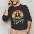 Vintage Boston Terrier Dad Dog Lovers Father's Day Tee Men's Long Sleeve T-Shirt, novelty gifts, funny gifts